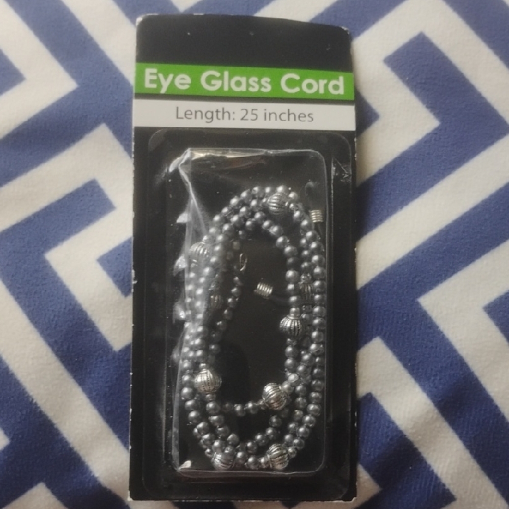 Silver Beaded Eye Glass Cord